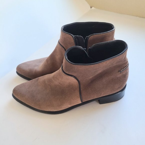 Rag & Bone \'Aston\' Taupe Brown Suede Ankle Booties EU Size 40